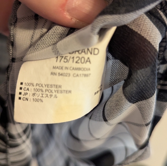 Old Navy Black and White Plaid Blouse size XXL Tall - Picture 4 of 4